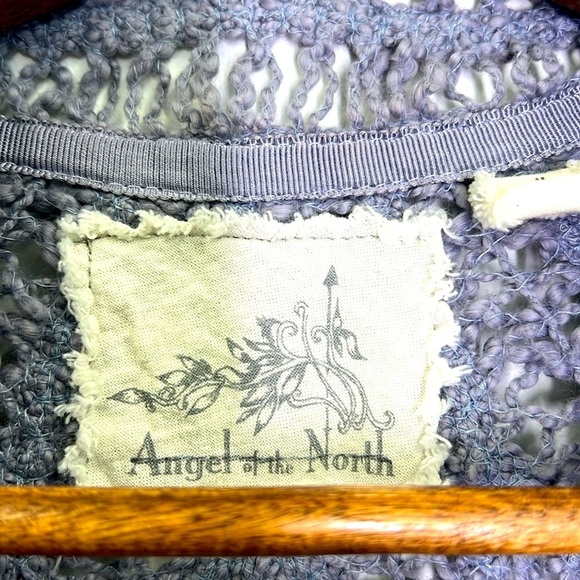 Anthropologie - Angels Of The North Grey Odense Open Knit Open Cardigan Medium - Picture 8 of 13